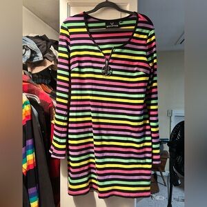 Killstar Multicolor Striped Dress